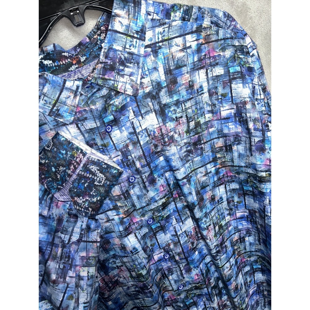 Robert Graham Shirt Mens 2XL Multi Abstract Print Sport Shirt